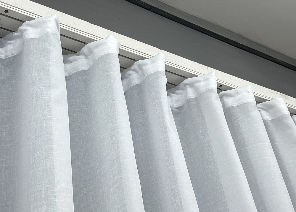 Тюль VR-Textil 2033т Лен плотный однотонный Белый 400х270 см (42-1169) Киев - изображение 8