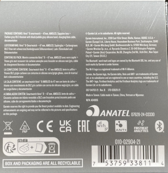 Смарт-Часи Garmin Fenix 8 AMOLED Sapphire 47 Київ - фото 2