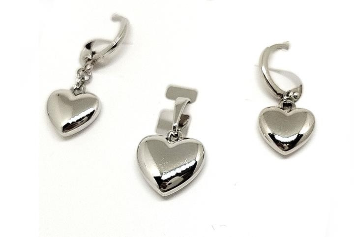 Комплект прикрас підвіска та сережки Серце Київ - фото 1