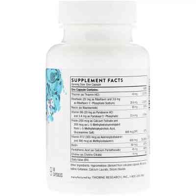 Вітамін Thorne Research В-Комплекс №12, B-Complex 12, 60 капсул (THR-11203) Вінниця