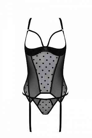 Корсет Passion MARINA CORSET, S/M, black, с открытыми чашками Sex Aura Киев