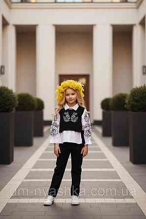 Біла сорочка + жилетка з вишивкою 122-140 Кривий Ріг