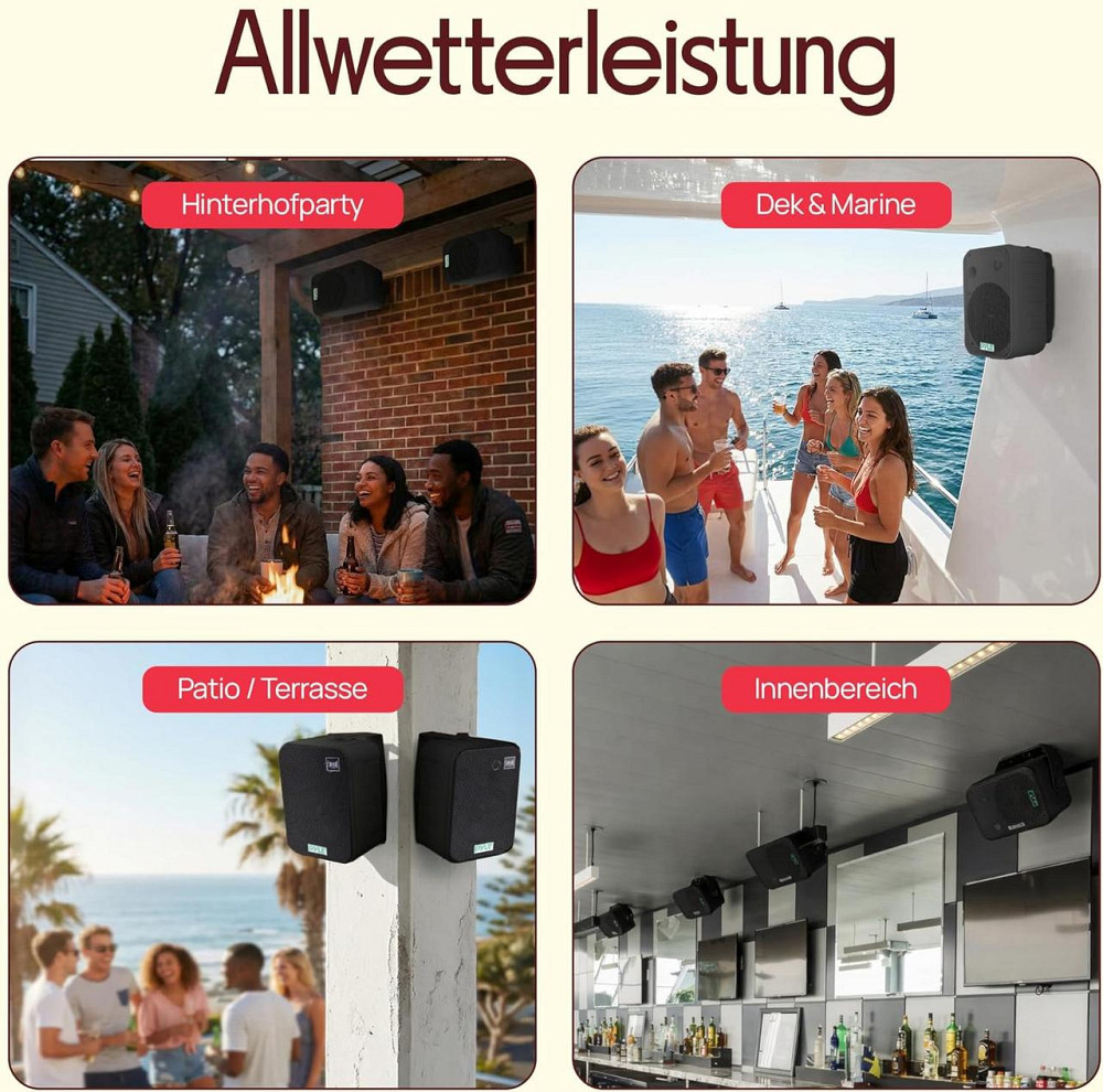 Акустическая система Pyle PDWR50B черный 6.5