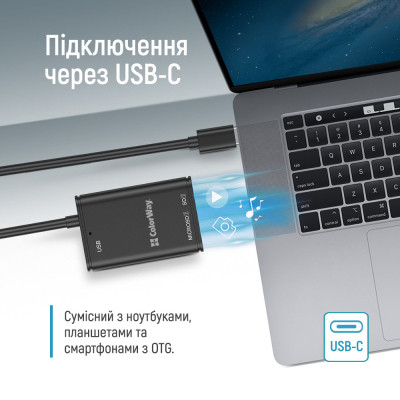 Зчитувач флеш-карт ColorWay USB-C to USB 3.0/SD/MicroSD (CW-CR-02) Вінниця - фото 2