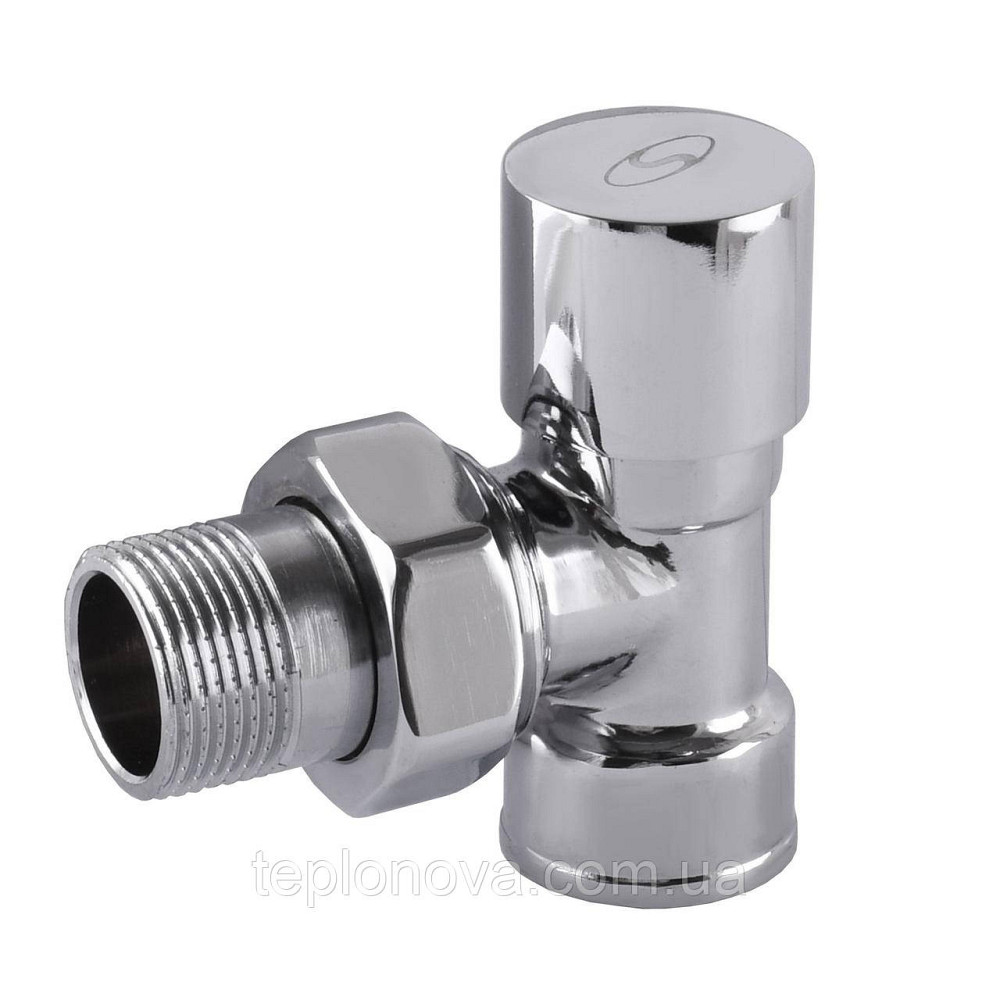 Кран вентильный угловой с американкой SOLOMON 3/4″ CHROM 1845 Черновцы - изображение 1