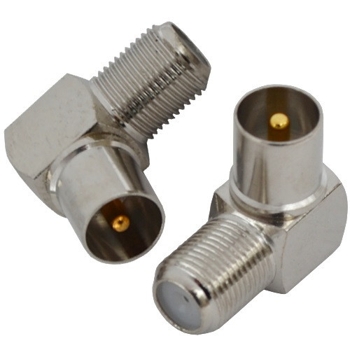 П антенний Перехідник , штекер ТВ - гніздо F, кутовий Полтава - фото 1