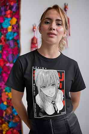 Футболка мужская аниме Человек-бензопила оверсайз (S/M/L) Черний AnimeJ0960 Днепр