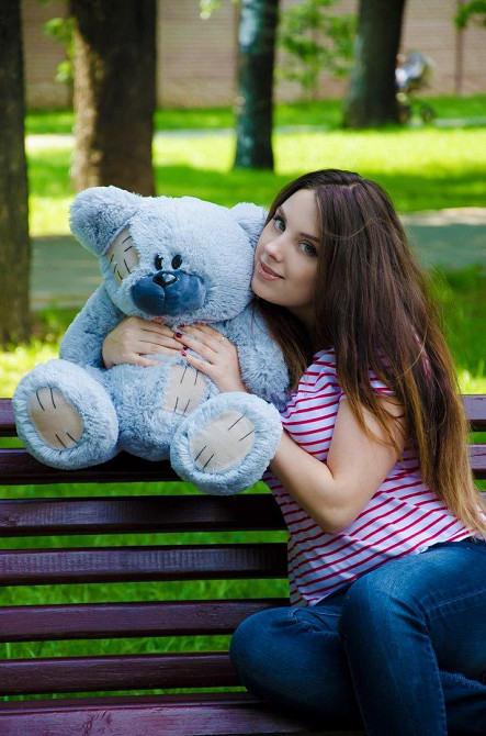 Плюшевий ведмедик М'яка іграшка Потап 50 см Сірий Тернопіль - фото 1