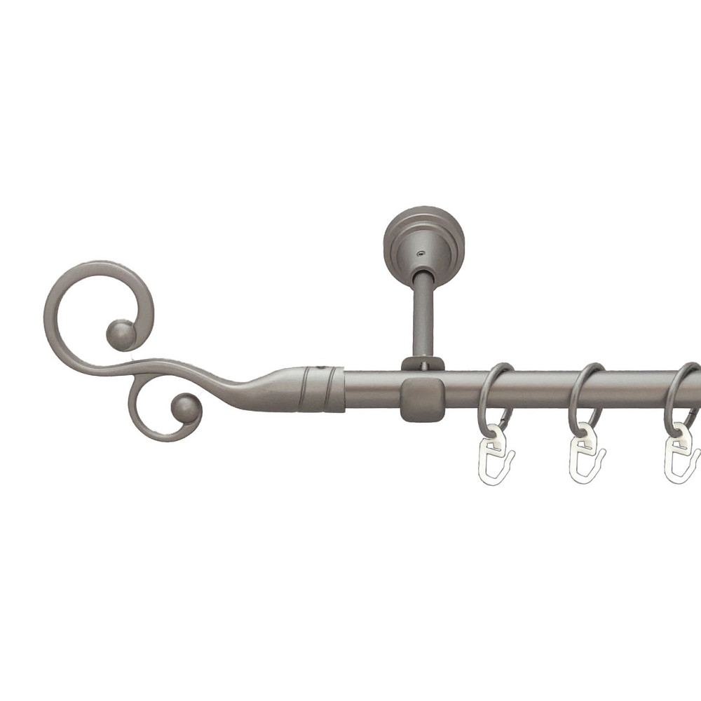 Карниз Orvit Флорес металевий однорядний відкритий Сатин 16 мм 160 см (6091403) Львов - изображение 1