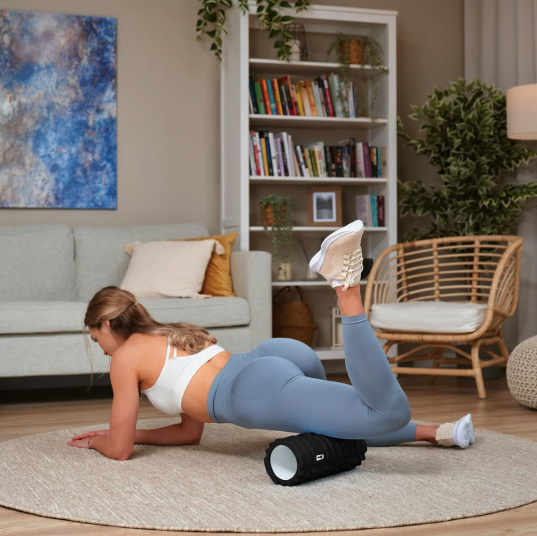 Роллер масажер (валик, ролик) Hop-Sport EVA 33см HS-A033YG чорний Київ - фото 4