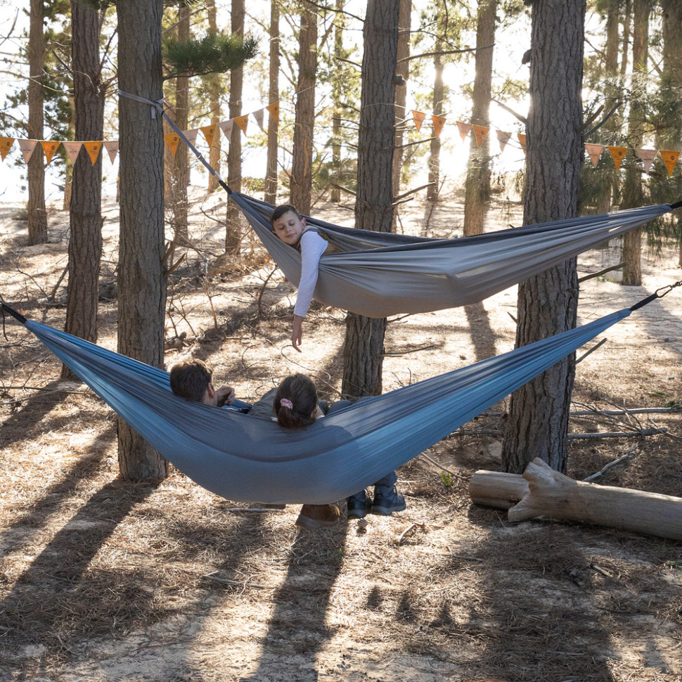Гамак надлегкий Naturehike подвійний NH21DC011, біло-зелений Київ - фото 3