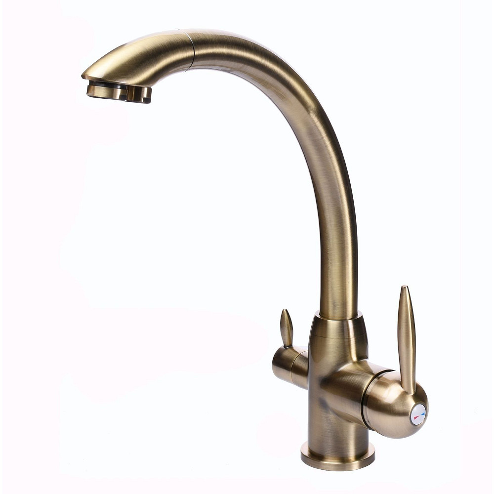 Змішувач для кухні під осмос Globus Lux LAZER GLLR-0777-9-BRONZE Тернополь - изображение 1