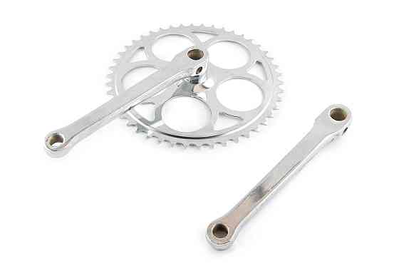 Звезда велосипедная (передняя) 45T (+2 шатуна L-170mm, под круг, хром, круги) FM Мукачево