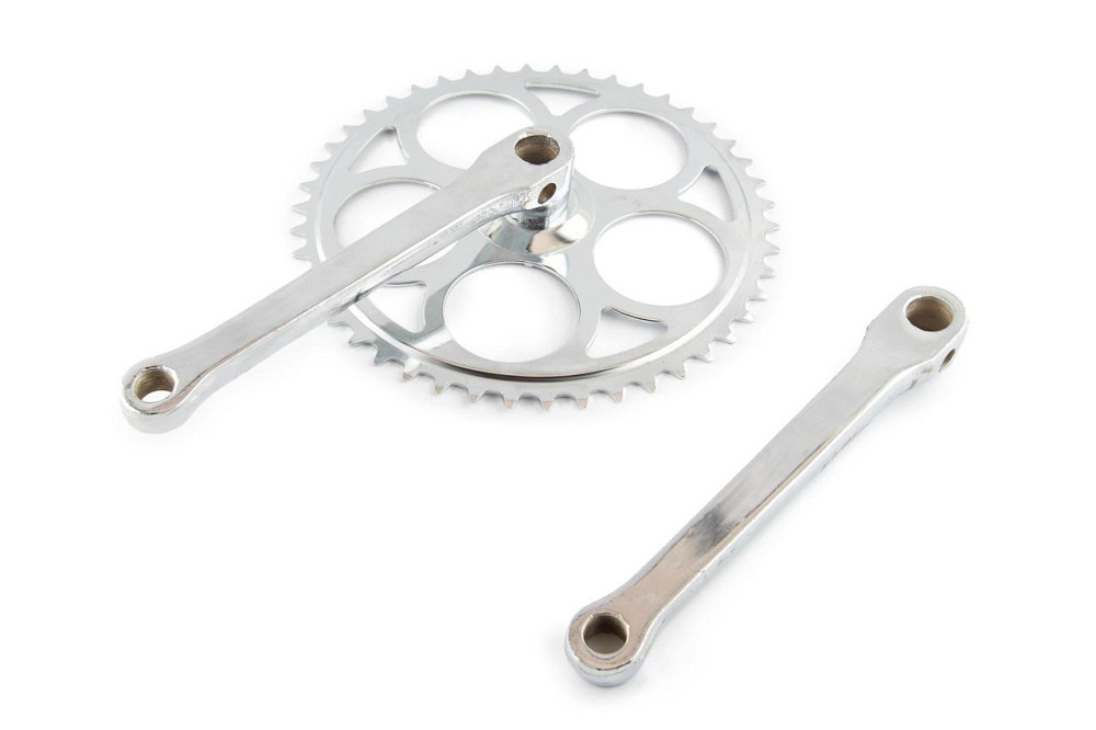 Зірка велосипедна (передня) 45T (+2 шатуни L-170mm, під коло, хром, кола) FM Мукачево - фото 1