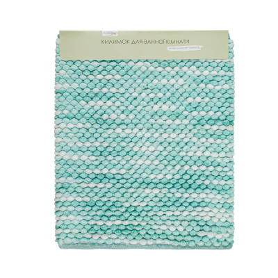 Килимок для ванної Home Line Shady біло-бірюзовий 60х90 см (166436) Вінниця - фото 1
