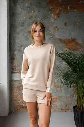 Костюм спортивний жіночий з шортами Бежевий XS-S Харків