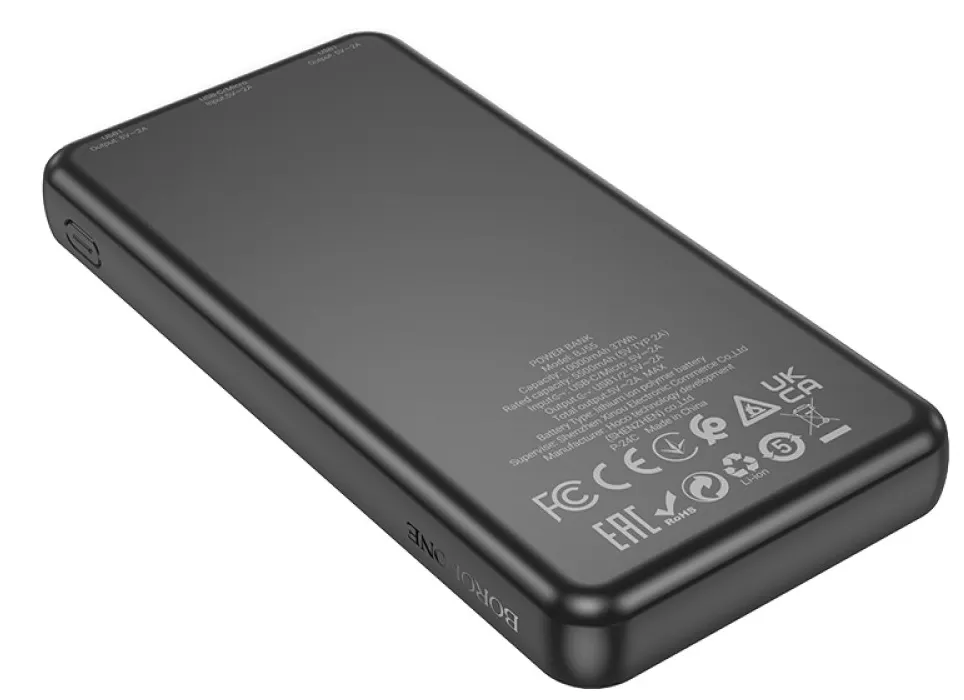 Универсальная зарядная батарея Borofone BJ55 10000mAh Graceful (Черный) Винница - изображение 3
