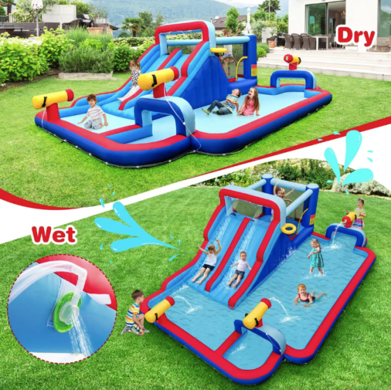 Надувний парк Costway Fun Kids із водними гірками (без вентилятора) Киев