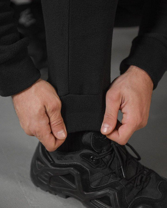 Флисовый спортивный  костюм черный ВТ4792 Одесса - изображение 20