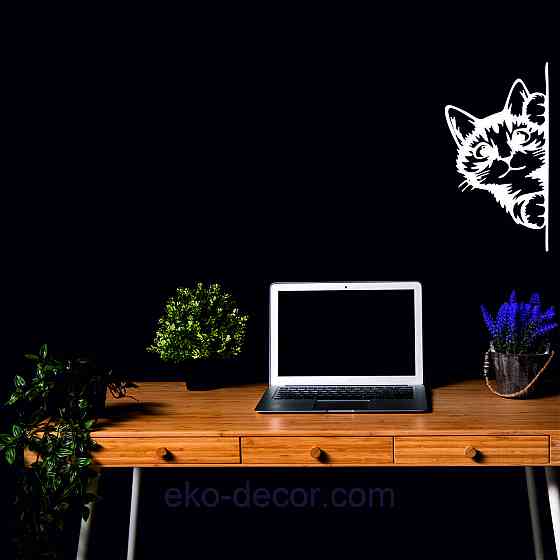 Декоративне настінне 3D Панно «Кіт» Декор на стіну з об'ємом (ціна за 1 шт) Київ