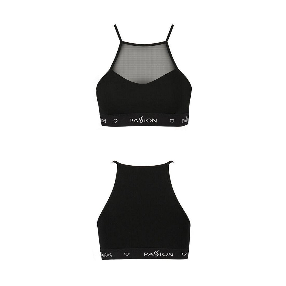 Спортивний топ з прозорою вставкою Passion PS006 TOP S, black Sex Aura Київ - фото 5