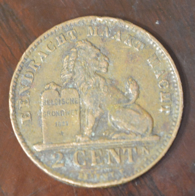 Бельгія 2 сентима 1919 рік Полтава - фото 1