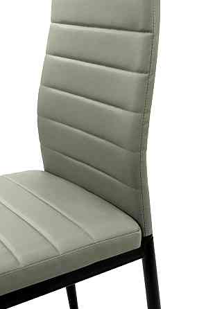 Стілець Ріо, чорний/шкірзам світло-сірий Киев