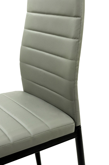 Стілець Ріо, чорний/шкірзам світло-сірий Киев - изображение 6