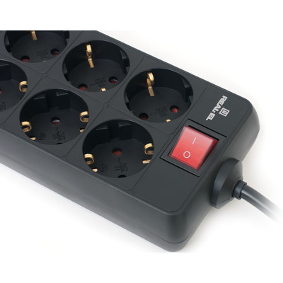 Сетевой фильтр питания REAL-EL RS-8 Protect 5m, black (EL122300024) Винница - изображение 3