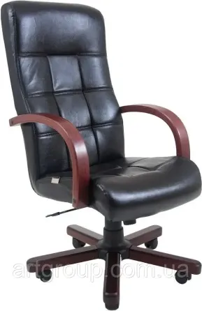 Офисное Кресло Руководителя Richman Virginia Titan Black Wood М1 Tilt Черный Днепр