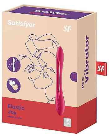 Универсальный гибкий вибратор для пар Satisfyer Elastic Joy Red Sex Aura Киев