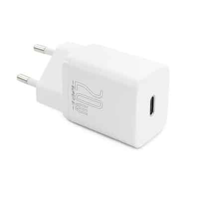 Мережевий зарядний пристрій Baseus super si 1C 20W with simple wisdom data cable type-cip 1m white Київ - фото 1
