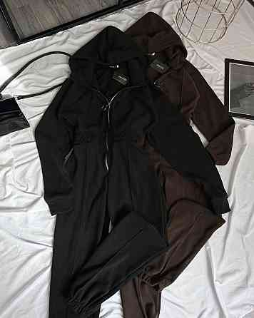 Женский теплый комбинезон на молнии с капюшоном из двухстороннего флиса Черный, 46/48 Одесса