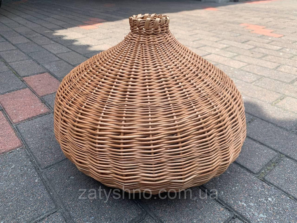 Круглая плетеная люстра из лозы в магазин Киев - изображение 2