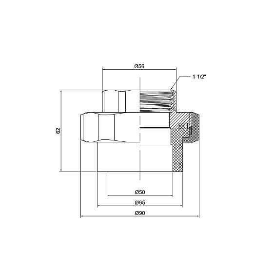 Згін "Американка" PPR Thermo Alliance 50х1" 1/2 ВР Київ