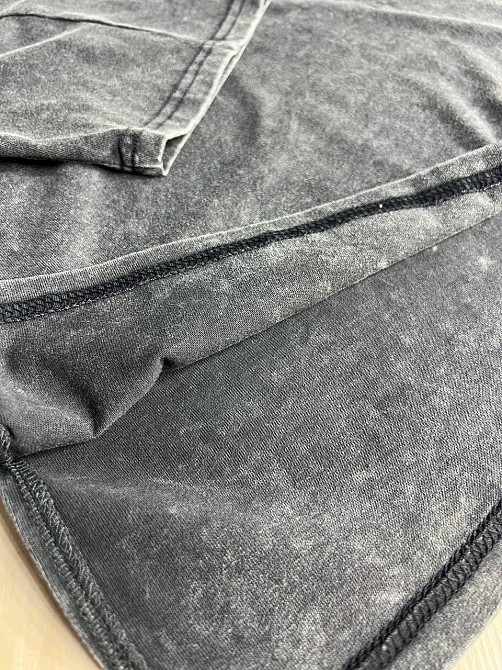 Футболка жіноча A-N 26029 оверсайз широка варена тай дай довгий рукав 3\4 з вишивкою попереду one size, сірий, one size Київ - фото 6