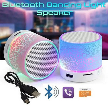 Колонка портативна міні бездротова з підсвічуванням Київ - фото 3