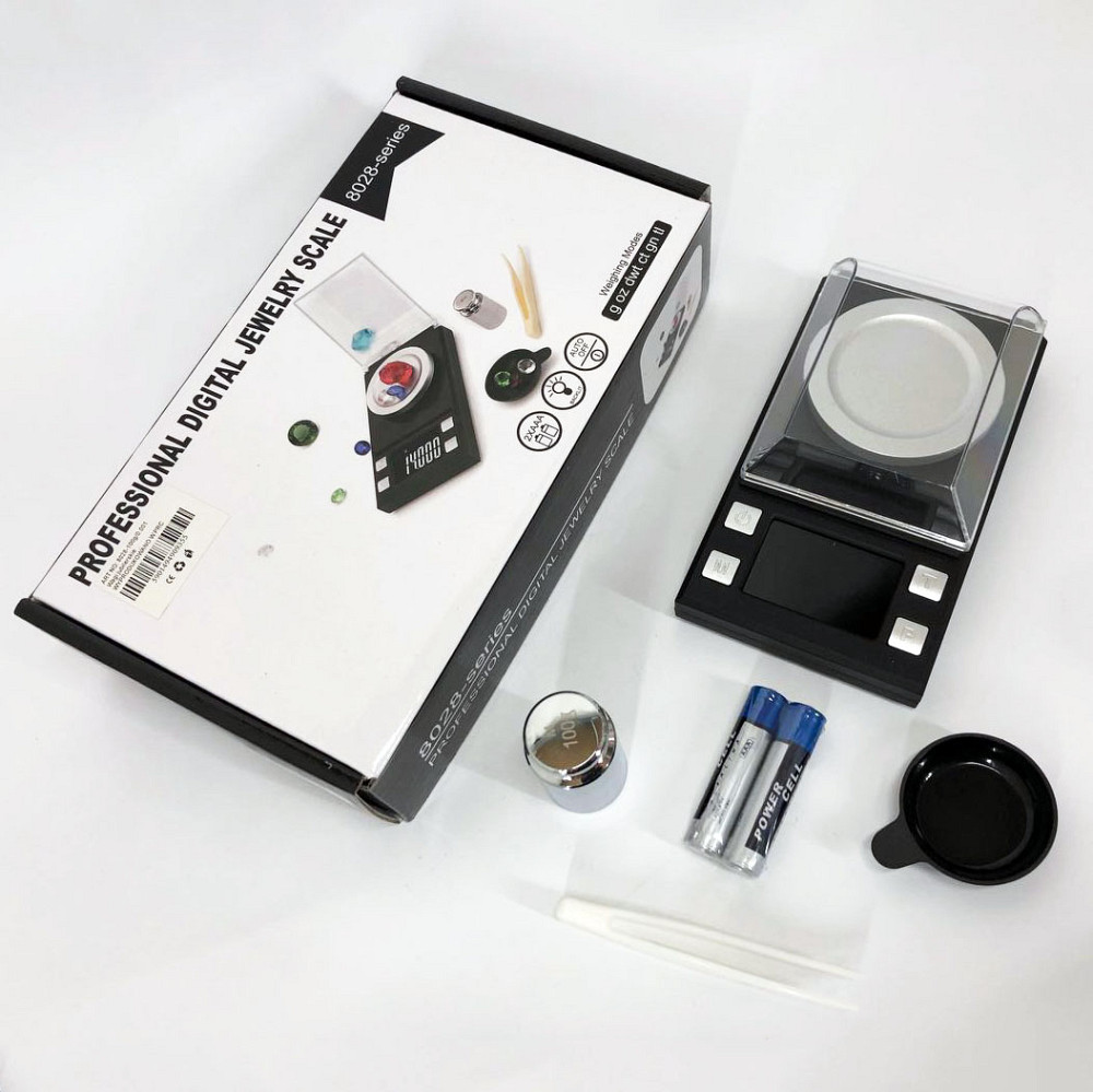 Ваги для вимірювання ваги коштовностей 100г, 0.001г точность Кишенькові на батарейках MA-48 Львів - фото 1