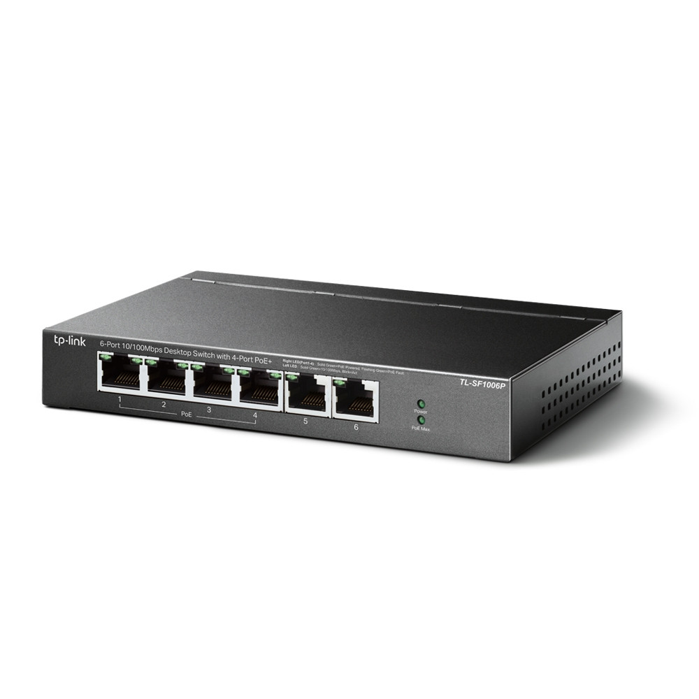 PoE-комутатор TP-Link TL-SF1006P 6-портовий з 4 PoE+ портами некерований Київ - фото 2