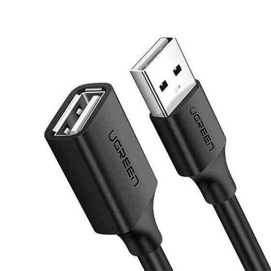 Кабель продовжувач USB 2.0 AM-AF, 5 м, Nickel Plating Extension Cable Чорний, US103 UGREEN Вінниця