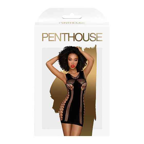 Мини-платье с сюрреалистическим узором Penthouse - Juicy Poison Black XL Sex Aura Киев