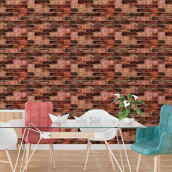 R179-2-3 Панель стеновая в рулоне 3D 700мм*3,08м*2мм BROWN (кирпич) (D) SW-00002537 Днепр