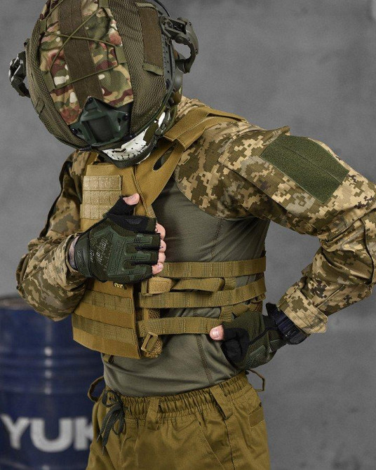 Плитоноска койот бежевая с 3 подсумками Одесса - изображение 16