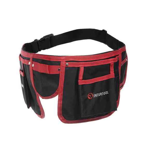 Сумка поясна слюсарно-будівельна, 11 кишень, поліестер INTERTOOL SP-1015 Киев