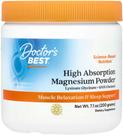 Магній гліцинат лізинат хелатний Doctor's Best Magnesium with TRAACS порошок 200 г Київ