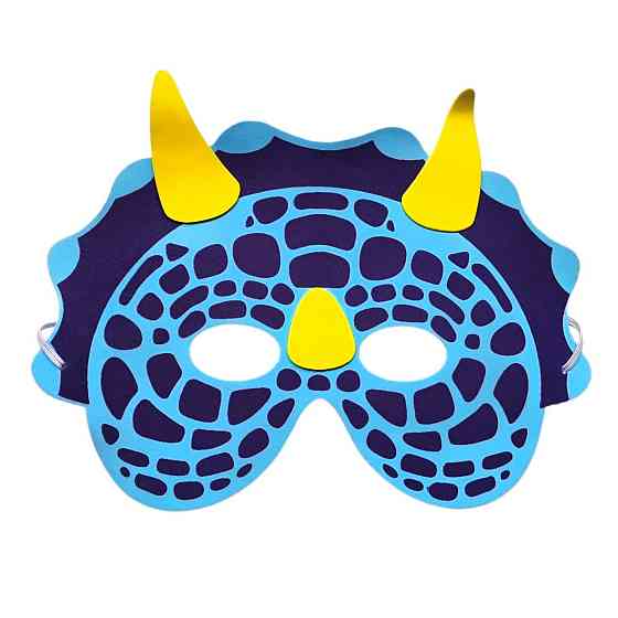Детская маска Динозавр карнавальная one size голубо-желтый Киев