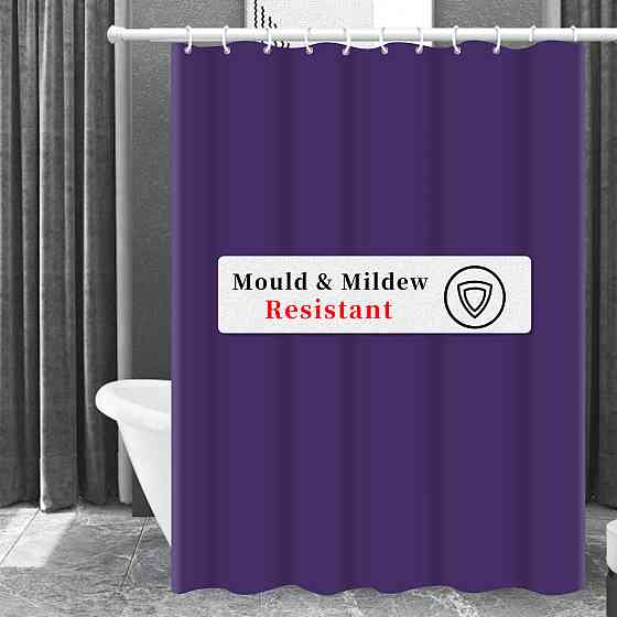 Шторка для ванны из полиэстера водонепроницаемая Bathlux 180x180 см с кольцами, занавеска для ванной комнаты Каменец-Подольский