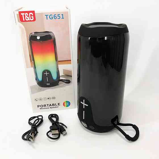 Колонка з підсвічуванням портативна TG651, Колонка акустична для вулиці для вечірок на дачі DT-80 Івано-Франківськ