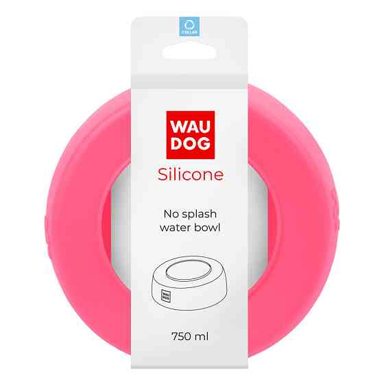Миска-непроливайка  WAUDOG Silicone, 750 мл розовый Винница
