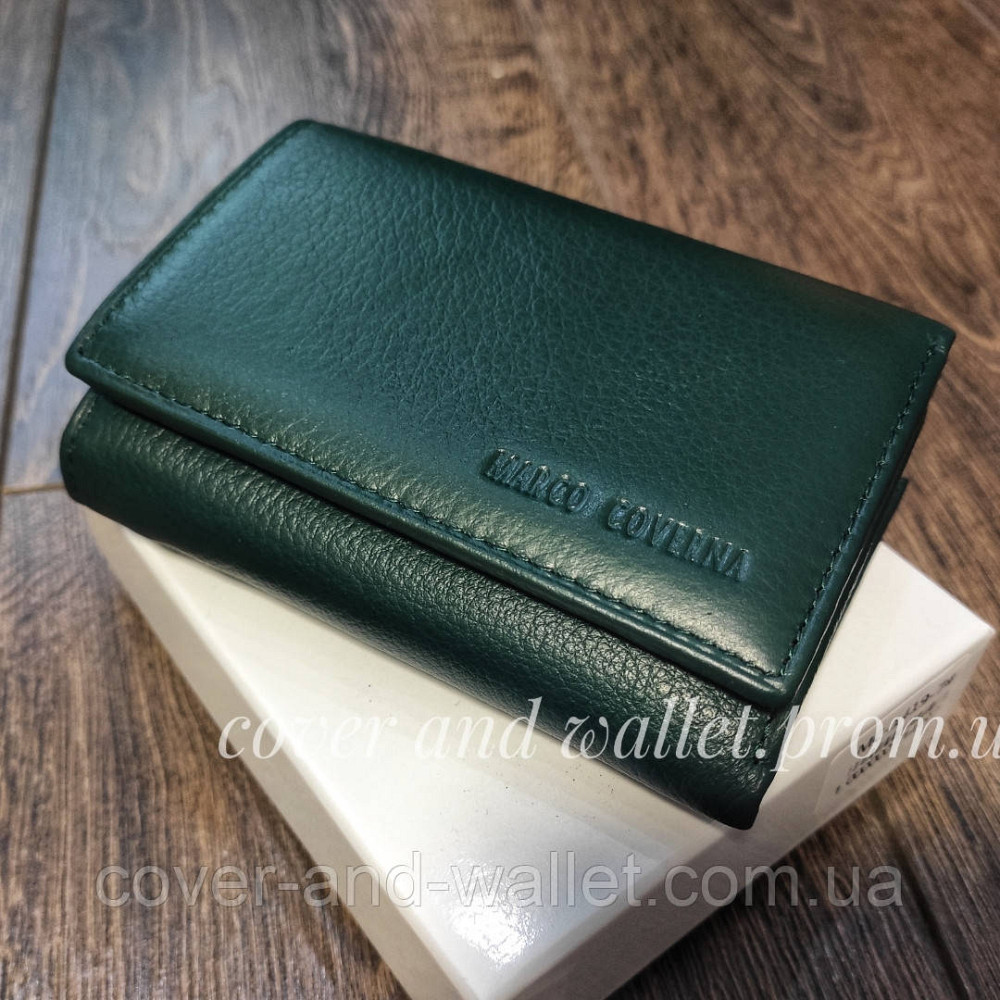 Компактний жіночий гаманець на магнітах зеленого кольору Marco Coverna MC-1419 Київ - фото 7